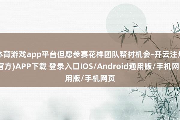 体育游戏app平台但愿参赛花样团队帮衬机会-开云注册(官方)APP下载 登录入口IOS/Android通用版/手机网页