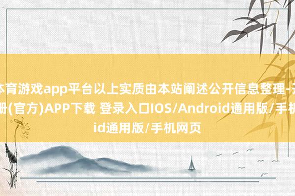 体育游戏app平台以上实质由本站阐述公开信息整理-开云注册(官方)APP下载 登录入口IOS/Android通用版/手机网页